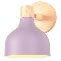 Applique murale nordique Macaron en bois - Lampe de chevet de chambre à coucher - Applique murale moderne