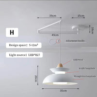 Lustres à bascule LED pour table à manger nordique