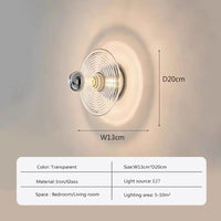 Appliques Murales Modernes à LED Motif d'Eau Design en Verre Simples Décoratives