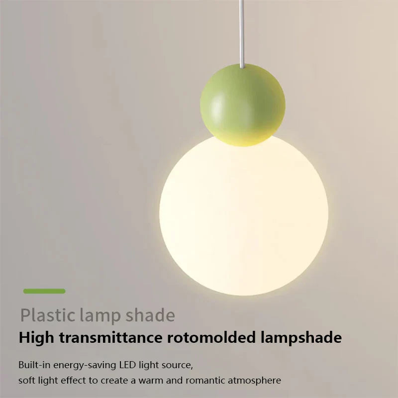 Lustre Nordique LED: Suspension Boule Blanche Lait - Luminaire
