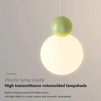 Lustre Nordique LED: Suspension Boule Blanche Lait - Luminaire