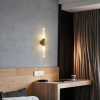 Applique murale nordique LED minimaliste en métal et verre - Élégance scandinave