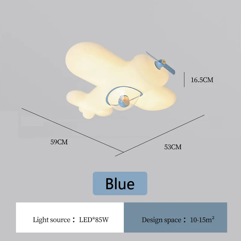 Plafonnier LED "Sky Kids" en forme d'avion pour chambre d'enfants