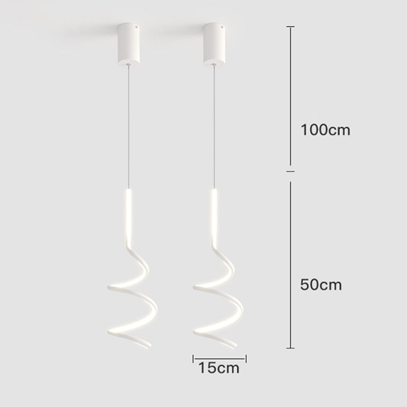 Suspension LED Ondulée Polino