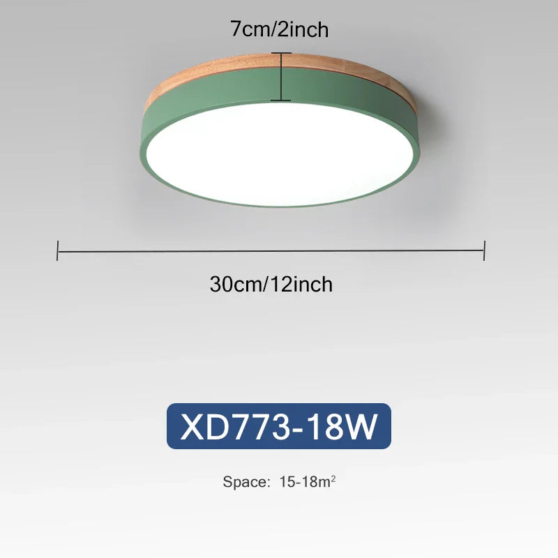 Plafonnier Nordique LED en Bois à 7 Couleurs pour Salon - 3 Lumières Ajustables - Idéal pour Chambre et Couloir