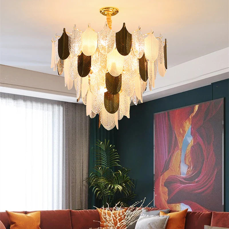 Lustre en Verre LED Design - Suspension Luminaire Acrylique - Élégance Éclairée