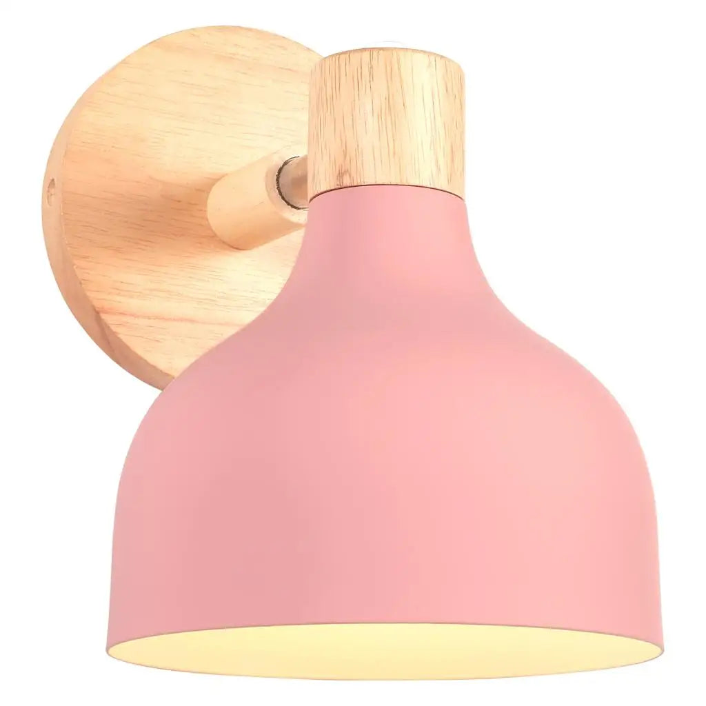 Applique murale nordique Macaron en bois - Lampe de chevet de chambre à coucher - Applique murale moderne