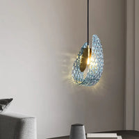 Petite lampe à main en verre moderne de suspension