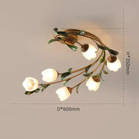Plafonnier LED Fleurs en Verre Nordique "Viridiplantae"