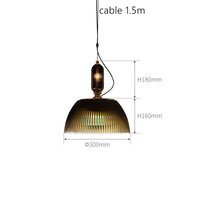 Suspension Lorm - Style rétro avec abat-jour en verre