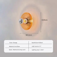 Appliques Murales Modernes à LED Motif d'Eau Design en Verre Simples Décoratives