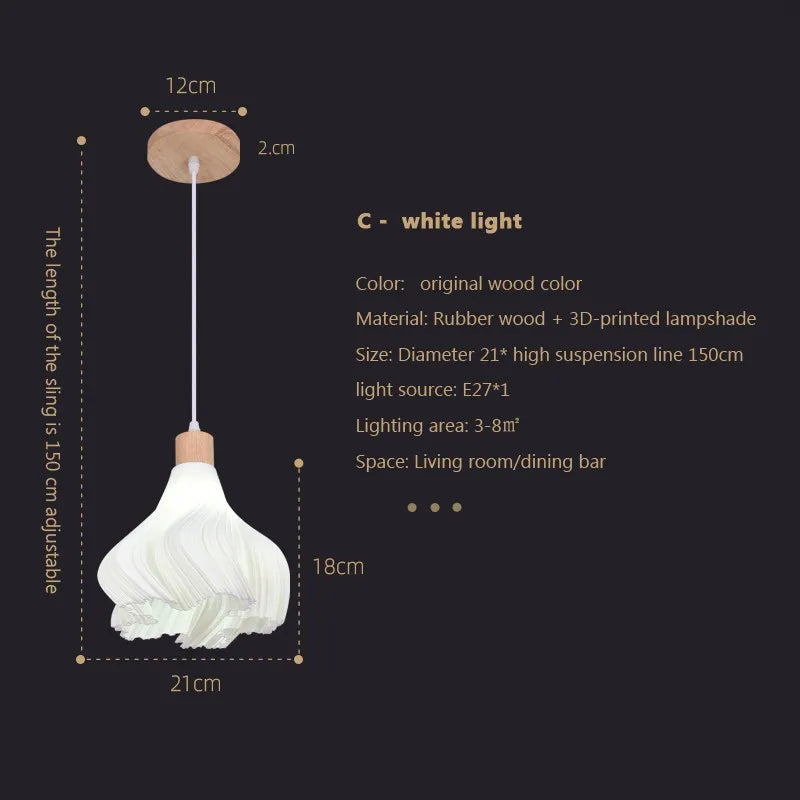 Suspension LED en verre au design nordique contemporain
