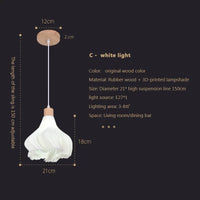 Suspension LED en verre au design nordique contemporain