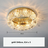 Plafonnier Led en cristal au design contemporain
