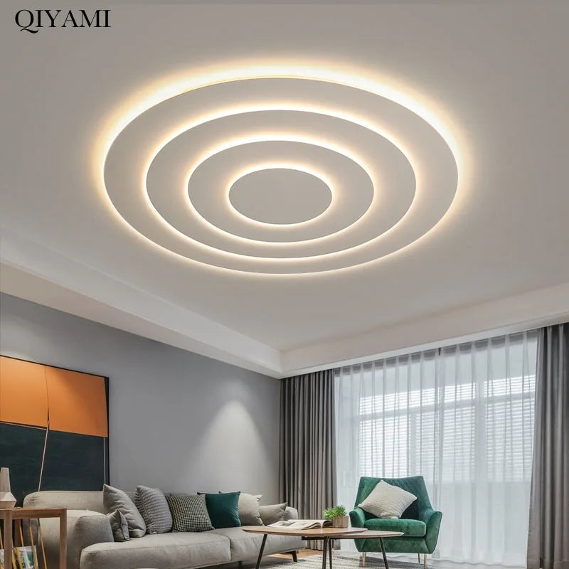 Plafonnier LED Blanc Multicouches Moderniste