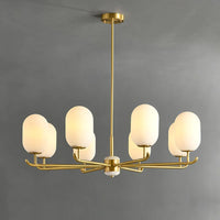 Lustre Chinois de Luxe en Cuivre et Jade