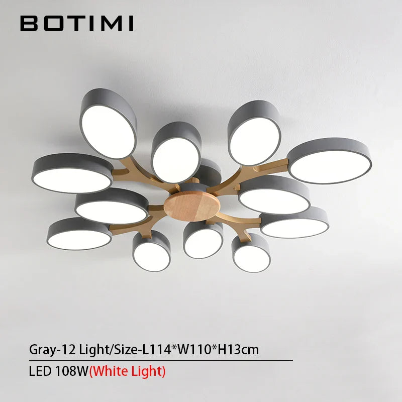 Plafonnier LED "Arbre Gris"