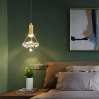Lampe de suspension LED de luxe en cristal diamant - Éclairage créatif nordique