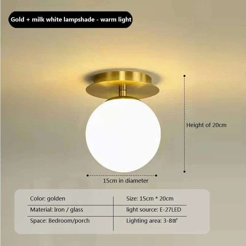 Plafonnier LED en verre - Style Moderne