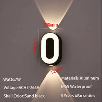 Applique murale LED intérieure et extérieure - Design minimaliste