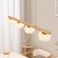 Lustre en bois naturel - Style coton