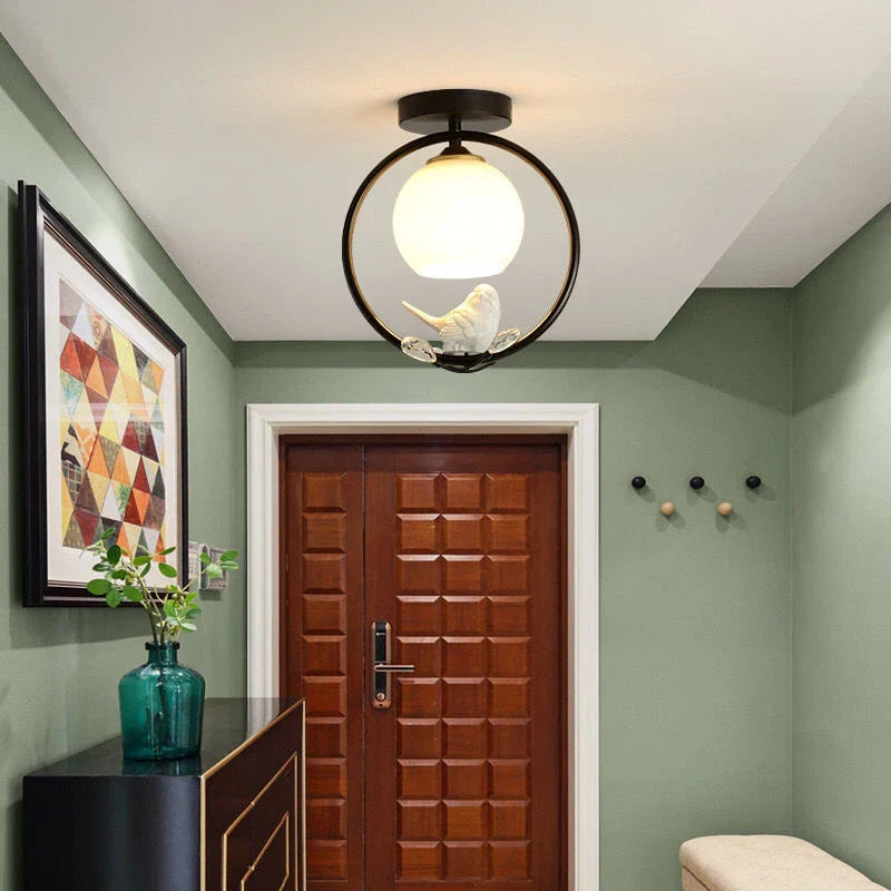 Plafonnier Nordik avec Motif d'Oiseau pour Balcon