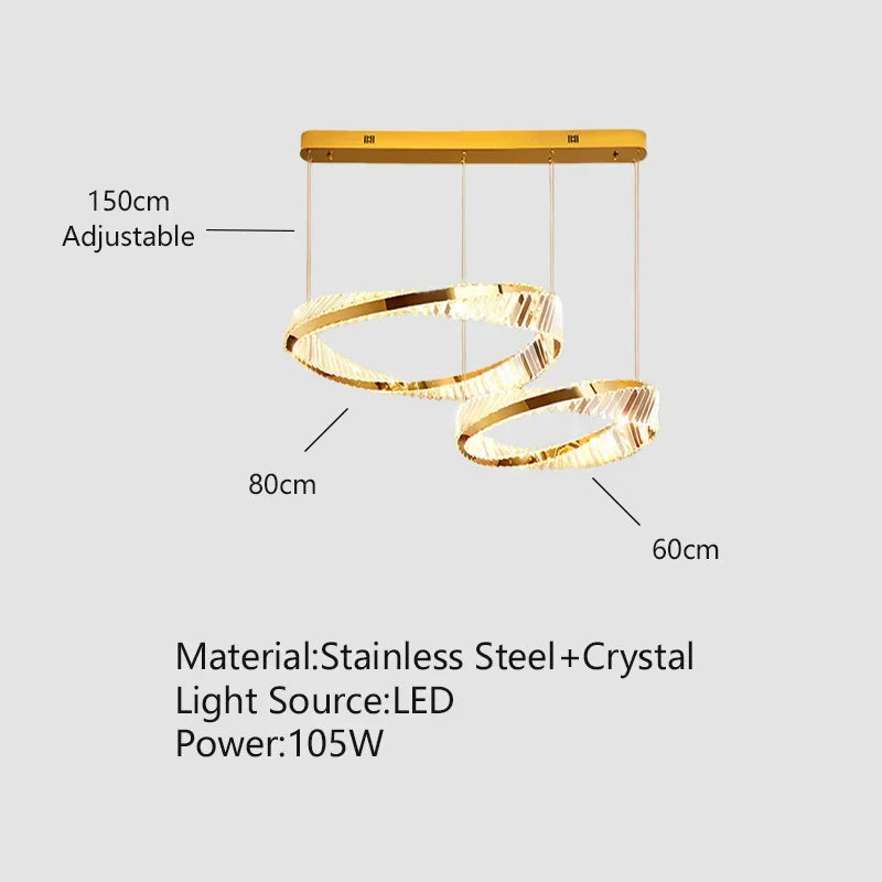 Plafonnier Luxe Doré Cristal