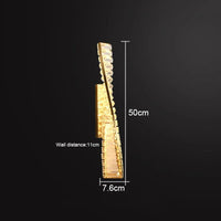 Applique murale LED de luxe en cristal doré - Brillante élégance