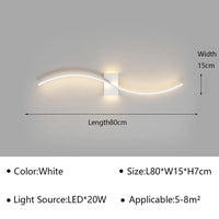 Applique Murale LED Moderne pour Salon et Chambre - Luminaire Design Grid TV Wall Lamp - Décoration Intérieure Chic
