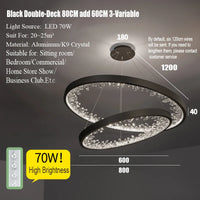 Lustre moderne en cristal avec éclairage LED pour villa de luxe