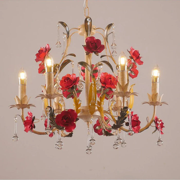 Lustre Fleur et Bougies