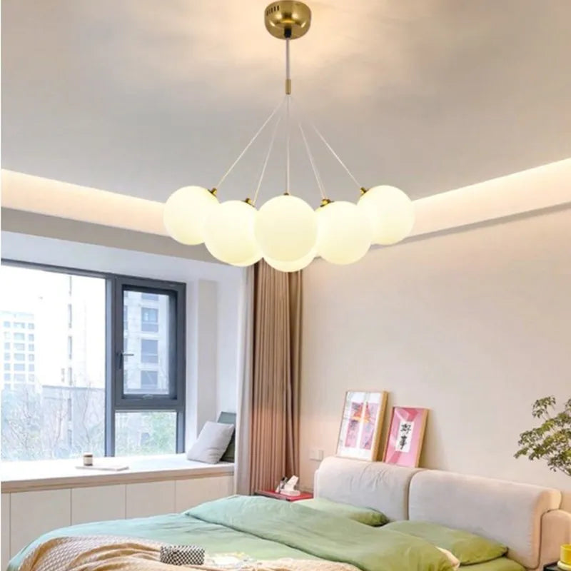 Suspension LED en verre design Nordique Moderne