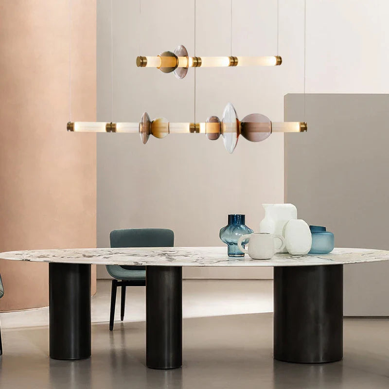 Suspension LED nordique en verre de luxe