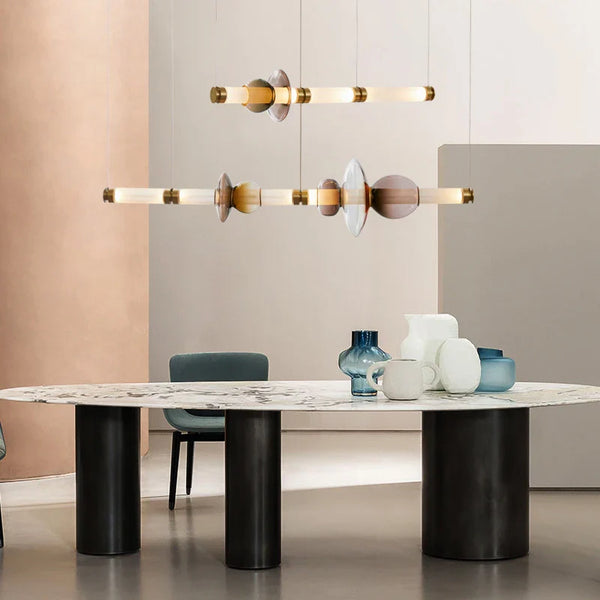 Suspension LED nordique en verre de luxe