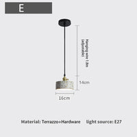 Suspension Luminaire Ciment Blanc Nordique pour Bar Salon et Cuisine