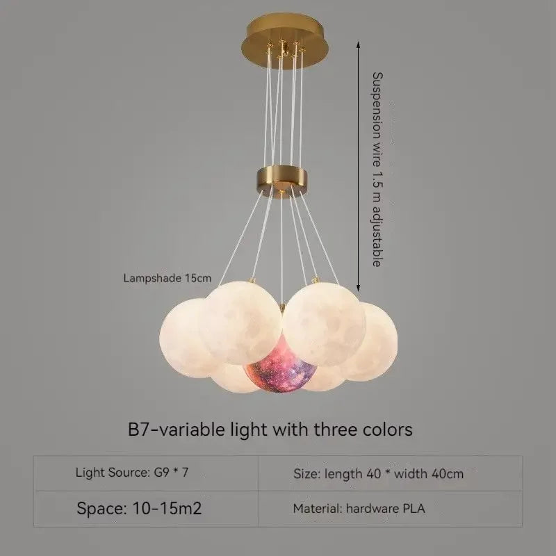 Suspension Nordic Flower Acrylic Pine LED - Éclairage Intérieur pour Salon Chambre Enfants