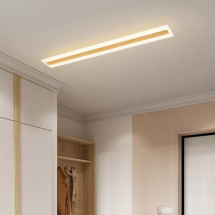 Plafonnier LED en Bois pour une Déco Élégante