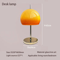Lampe de Table LED Bauhaus en verre dégradé Orange