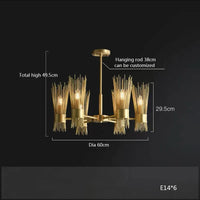 Lustre en cuivre LED décoratif de qualité supérieure pour la maison