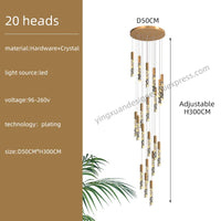 Suspension d'escalier en cristal Luxe & Élégance