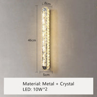Applique Murale LED Moderne en Cristal Rectangulaire Nordique - Luminance Nordica