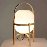 Lampe de bureau LED nordique en bois nordique