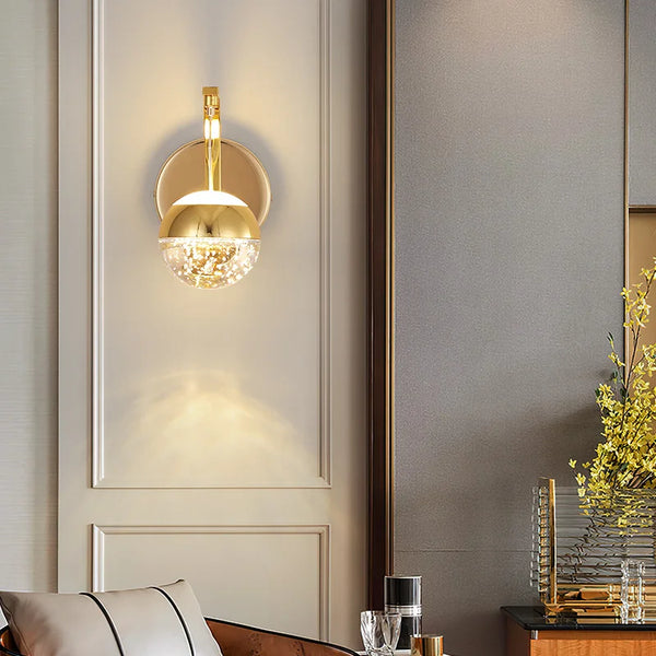 Applique murale LED en cristal doré Luxe Essentials