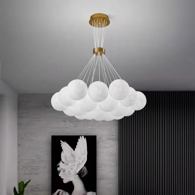 Lustre Nordique Lune Planète Design LED Décoration Maison