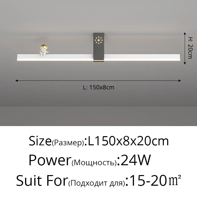 Lustre Nordique Minimaliste Bande LED Créative et Personnalisée