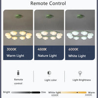 Lustre nuage vert télécommandé pour salle à manger