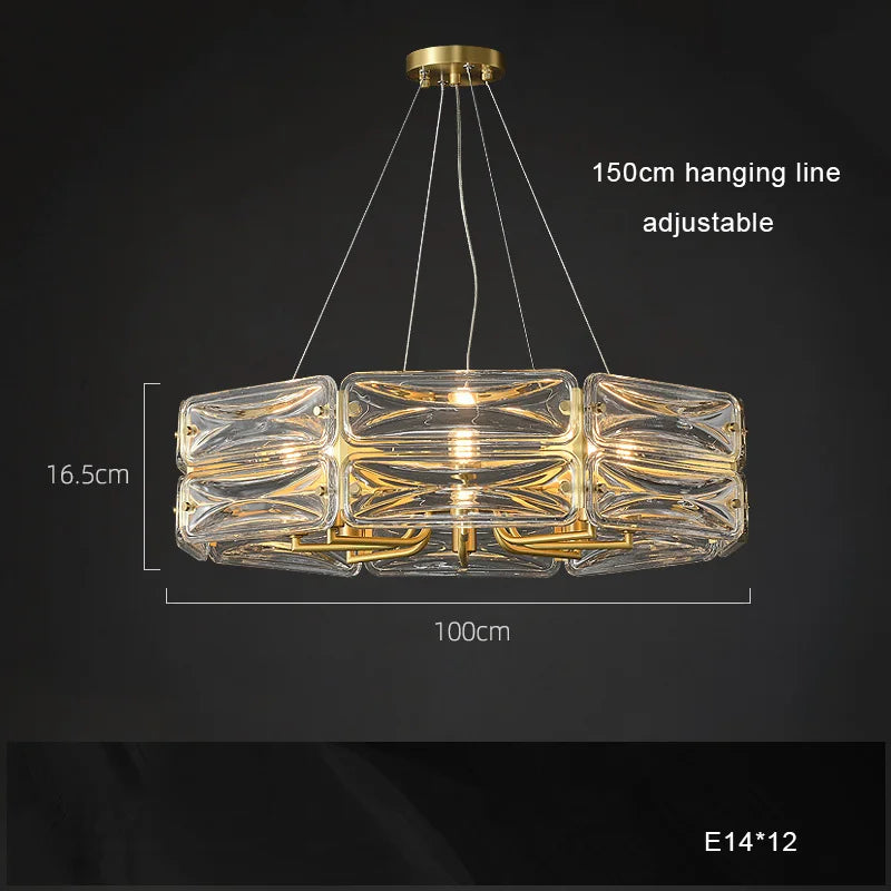 Lustre Nordique en Cuivre LED Surface Moderne et Luxueux
