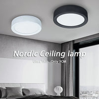 Mini LED Plafonnier Dimmable en Grain de Bois - Éclairage de Surface