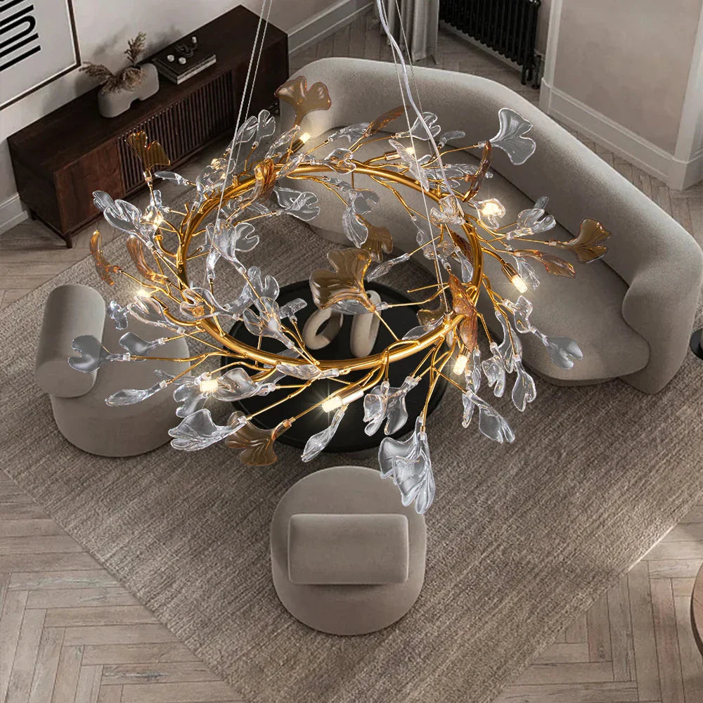 Lustre Nordique en Verre Émaillé : Suspension Luxueuse pour Hôtel, Salon et Chambre