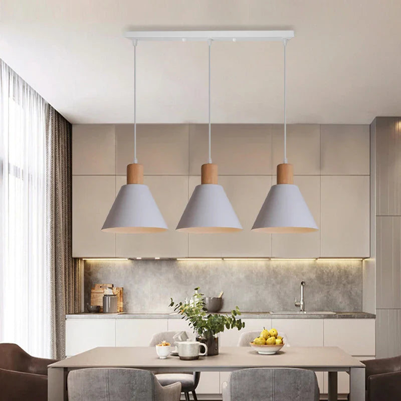 Lampe Suspension LED Nordique Blanc - 1/3 Têtes